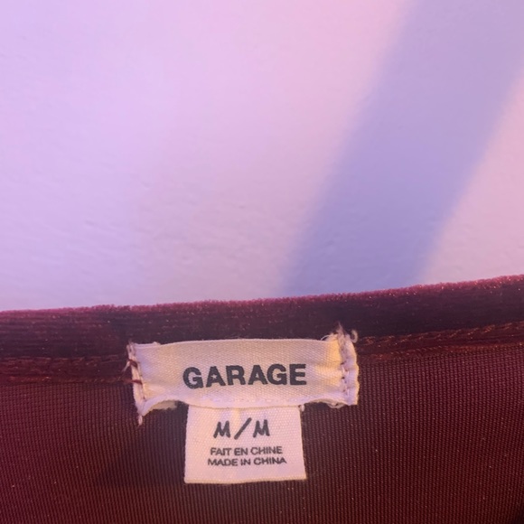 Garage Maroon Velvet Tank Top - Picture 4 of 4